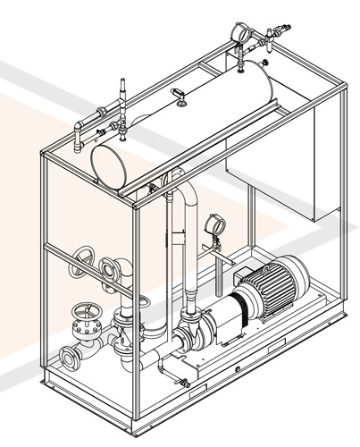 150KW Hot Water System; 200F Design